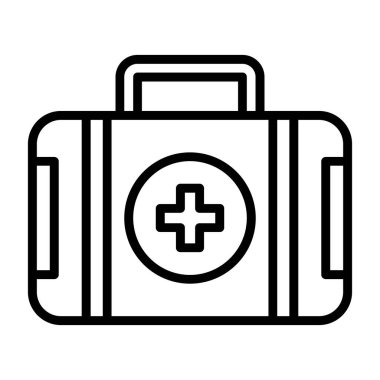 ilk yardım kiti vektör simgesi 