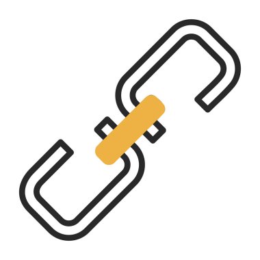 Basit düz bağlantı vektör simgesi