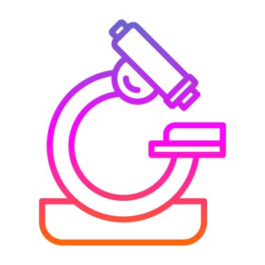 mikroskop simgesi, vektör illüstrasyonu basit tasarım