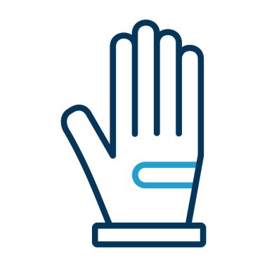 Eldiven simgesi. Vektör illüstrasyonu.