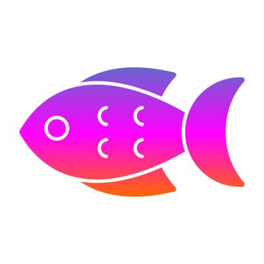 balık simgesi, vektör illüstrasyonu basit tasarım