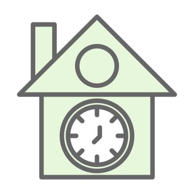 Cuckoo Saat simgesinin vektör çizimi 