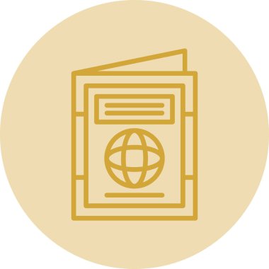 Pasaport web simgesi vektör illüstrasyonu