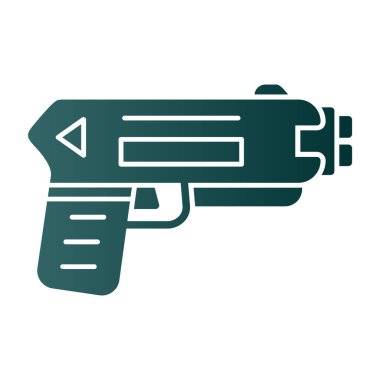 Şok tabancası ağ simgesi, vektör illüstrasyonu