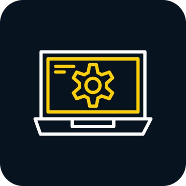 dizüstü bilgisayar simgesi, vektör illüstrasyonu basit tasarım