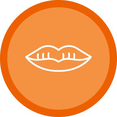 Dudaklar. Web simgesi basit illüstrasyon 