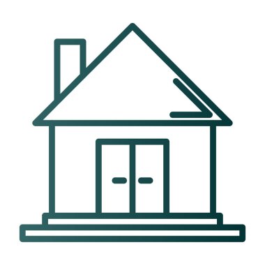 Ev vektör tasarımı. Ev düz simgesi 