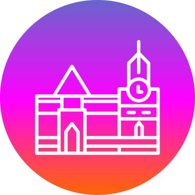 kilise simgesi vektör illüstrasyonu