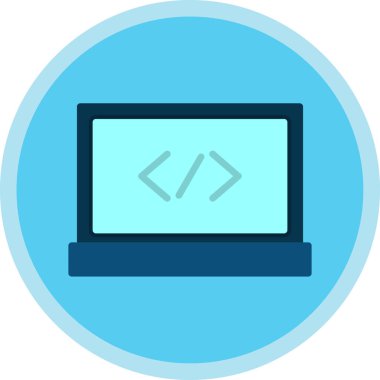 Kodlama simgesinin vektör illüstrasyonu 