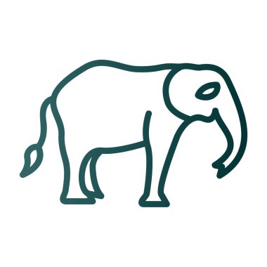 Fil simgesi, vektör illüstrasyonu basit tasarım