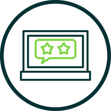 Dizüstü bilgisayarda gözden geçirme imzası, vektör illüstrasyonu basit tasarım