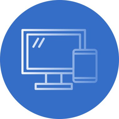 Bilgisayar. Web simgesi basit illüstrasyon