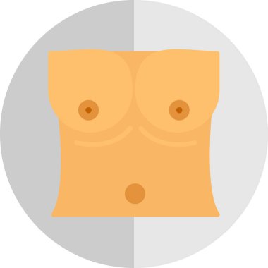 Kadın vücudu. Web simgesi basit illüstrasyon