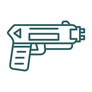 Şok tabancası ağ simgesi, vektör illüstrasyonu