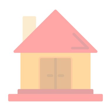 Ev vektör tasarımı. Ev düz simgesi 