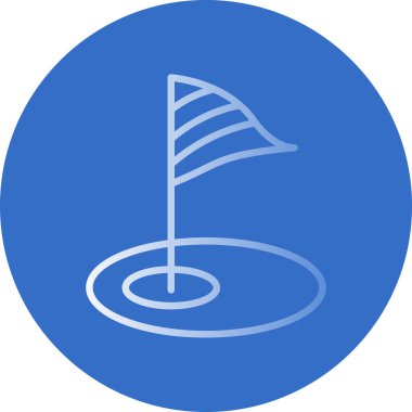 Golf simgesinin vektör illüstrasyonu 