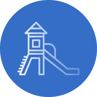 Oyun parkı. Web simgesi basit illüstrasyon