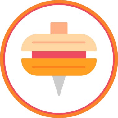 Hamburger. Web simgesi basit illüstrasyon