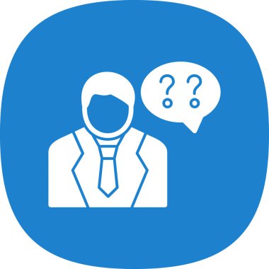 Soru işareti. Web simgesi basit illüstrasyon