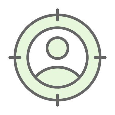 Hedef izleyici simgesi. Vektör çizim  