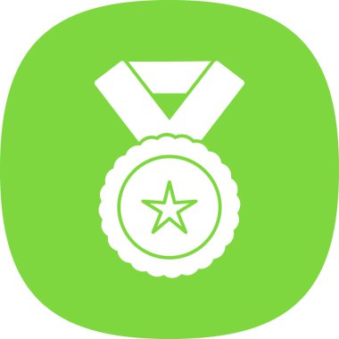 Yıldızlı madalya. Web simgesi basit illüstrasyon
