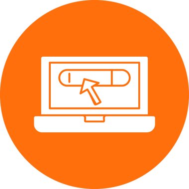 dizüstü bilgisayar simgesi, vektör illüstrasyonu basit tasarım