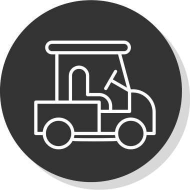 Kamyon Simgesi Moda Biçiminde İzole Arkaplan