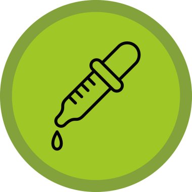 pipette simgesi, vektör illüstrasyonu basit tasarım