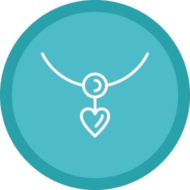 Kalpli kolyenin vektör çizimi