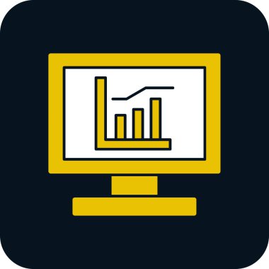 Ağ simgesi. Veri analiz simgelerinin vektör illüstrasyonu