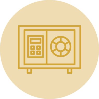 Güvenli kutu simgesi, vektör illüstrasyonu basit tasarım