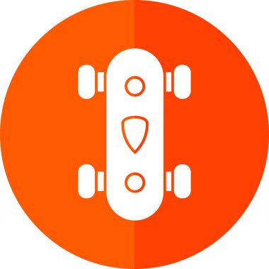 Bir araba simgesinin vektör illüstrasyonu