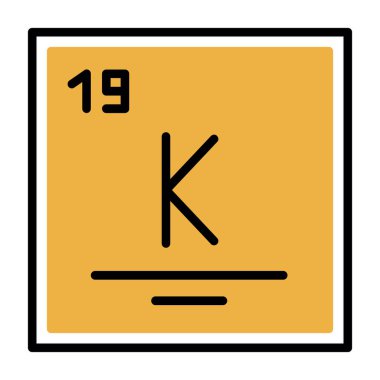 Nükleer vektör renk çizgisi simgesi