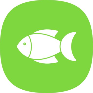 balık simgesi, vektör illüstrasyonu basit tasarım