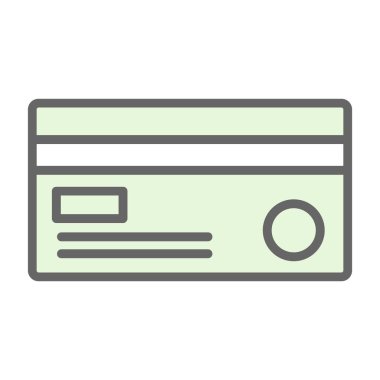 Kredi kartı simgesi, vektör illüstrasyonu
