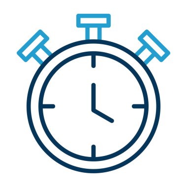 Zamanlayıcı simgesi vektörü. düz tasarım çizimi