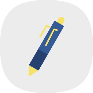 Dolma kalem simgesi, vektör illüstrasyonu basit tasarım