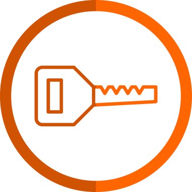 anahtar simgesi, vektör illüstrasyonu basit tasarım