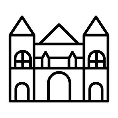 Bina. Web simgesi basit illüstrasyon