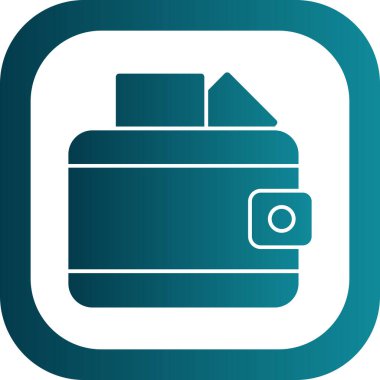 wallet icon, vector illustration simple design