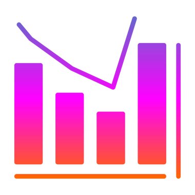Bar grafik simgesinin vektör illüstrasyonu 