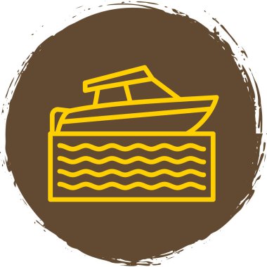 Hız teknesi ikonu vektör illüstrasyonu 