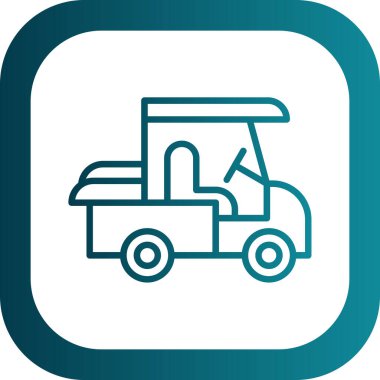 Golf Arabası simgesinin vektör illüstrasyonu