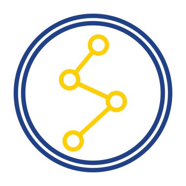 ağ bağlantısı simgesi, vektör illüstrasyonu