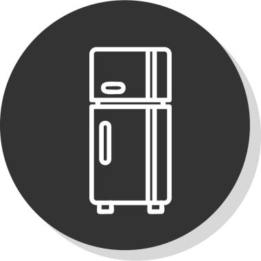 buzdolabı simgesi, vektör illüstrasyonu basit tasarım