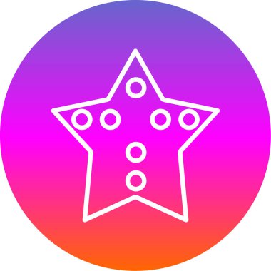 Basit düz yıldız ikon vektör çizimi