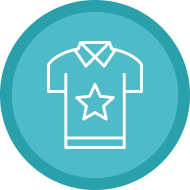 T-Shirt simgesi, basit vektör çizim 