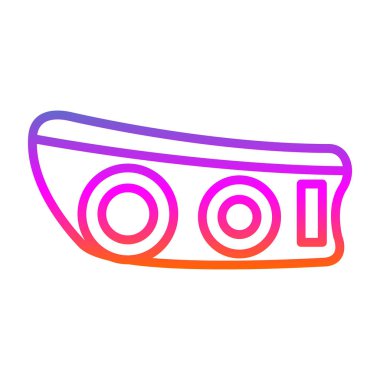 Baş Işığı simgesinin vektör illüstrasyonu