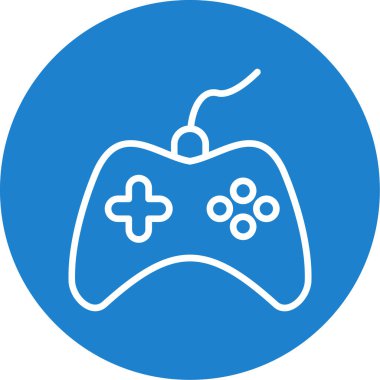 Oyun kontrolörü. Web simgesi basit illüstrasyon