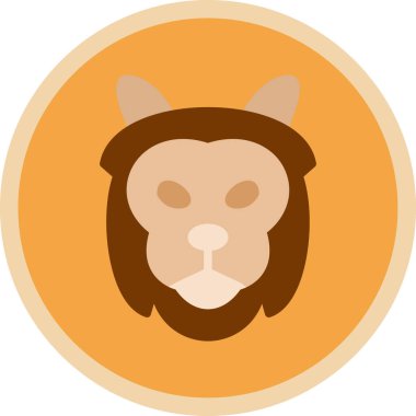 Aslan etobur simgesi, basit vektör illüstrasyonu 